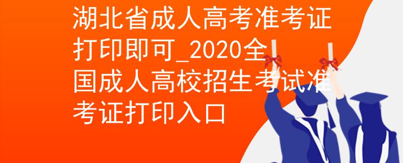 湖北省成人高考准考证打印即可_2020全国成人高校招生考试准考证打印入口