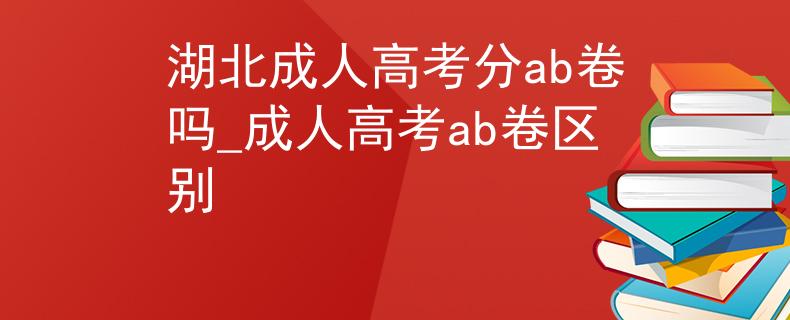 湖北成人高考分ab卷吗_成人高考ab卷区别