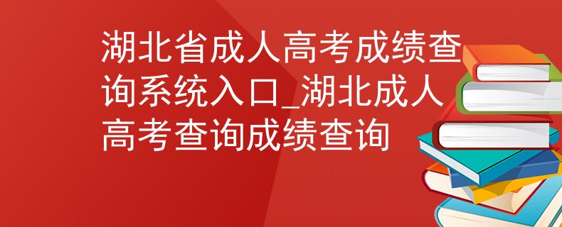 湖北省成人高考成绩查询系统入口_湖北成人高考查询成绩查询