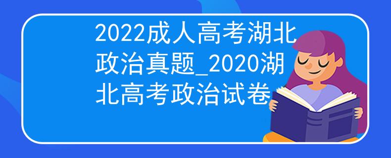 2022成人高考湖北政治真题_2020湖北高考政治试卷