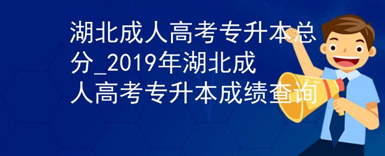 湖北成人高考专升本总分_2019年湖北成人高考专升本成绩查询