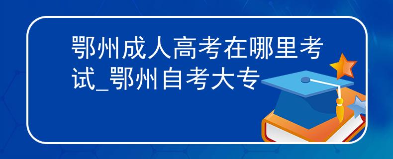 鄂州成人高考在哪里考试_鄂州自考大专