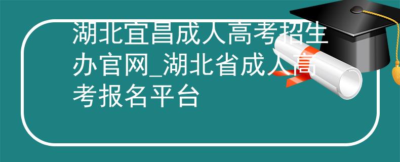 湖北宜昌成人高考招生办官网_湖北省成人高考报名平台