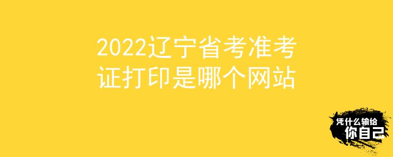 2022辽宁省考准考证打印是哪个网站
