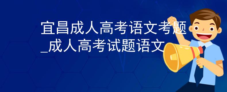 宜昌成人高考语文考题_成人高考试题语文