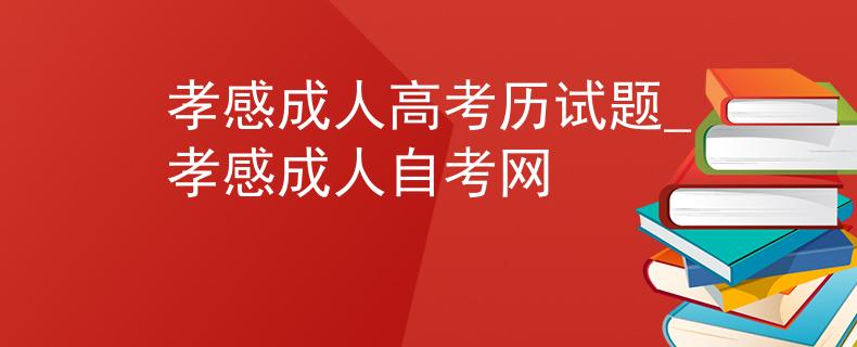 孝感成人高考历试题_孝感成人自考网