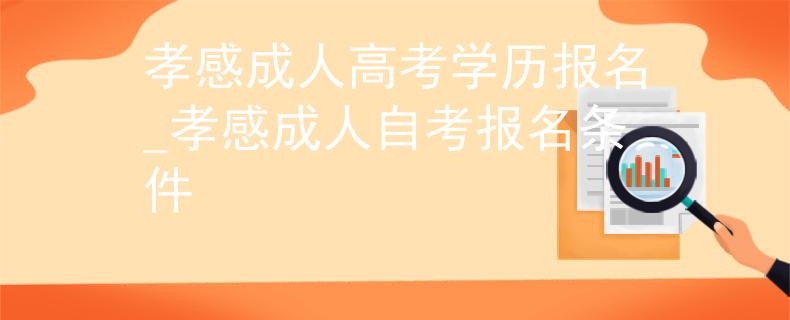孝感成人高考学历报名_孝感成人自考报名条件