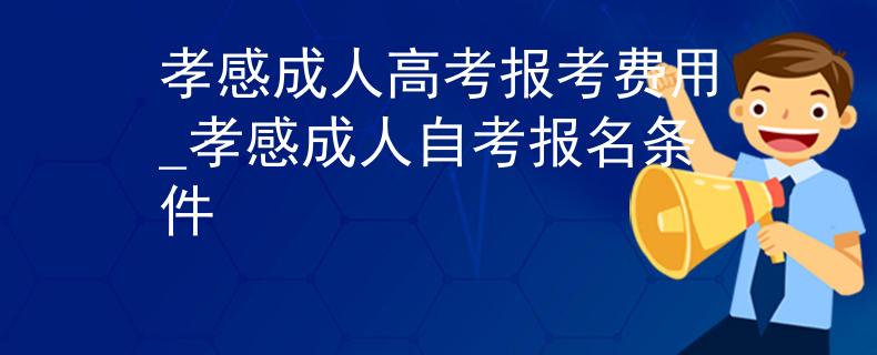 孝感成人高考报考费用_孝感成人自考报名条件