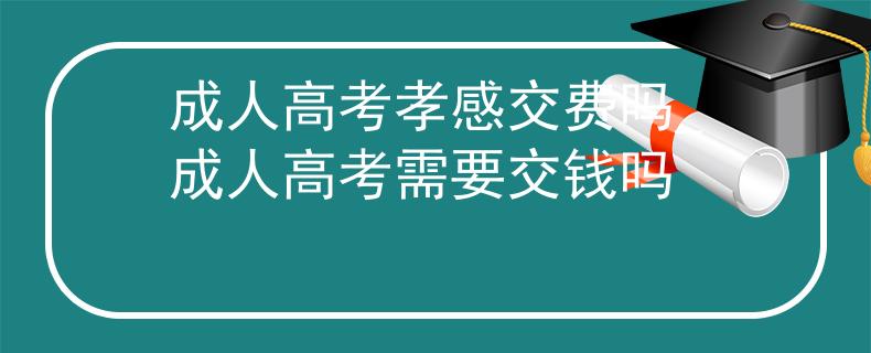 成人高考孝感交费吗_成人高考需要交钱吗
