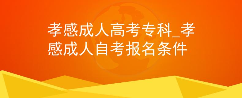 孝感成人高考专科_孝感成人自考报名条件