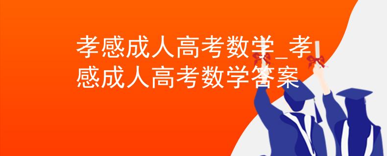 孝感成人高考数学_孝感成人高考数学答案