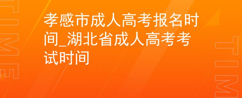 孝感市成人高考报名时间_湖北省成人高考考试时间