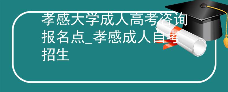 孝感大学成人高考咨询报名点_孝感成人自考招生