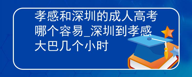 孝感和深圳的成人高考哪个容易_深圳到孝感大巴几个小时