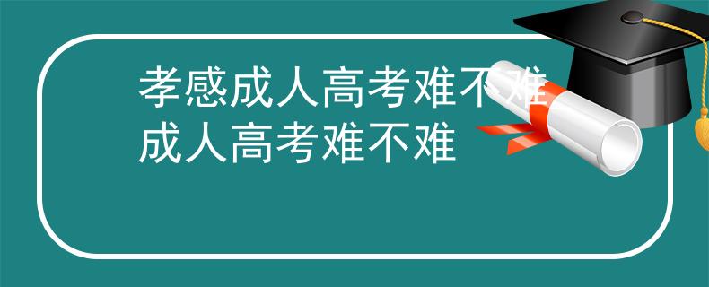 孝感成人高考难不难_成人高考难不难