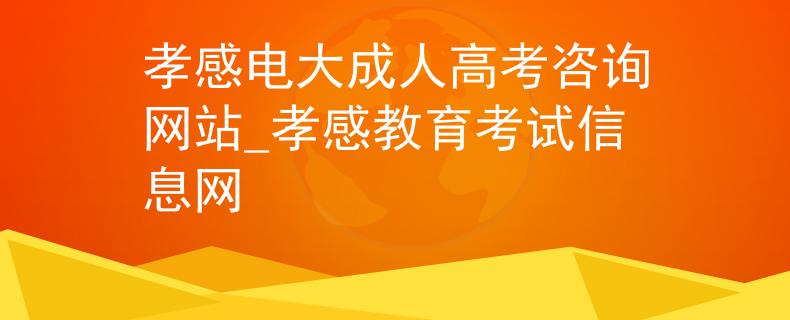 孝感电大成人高考咨询网站_孝感教育考试信息网