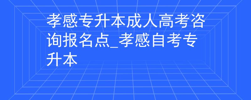 孝感专升本成人高考咨询报名点_孝感自考专升本 孝感专升本成人高考咨询报名点_孝感自考专升本
