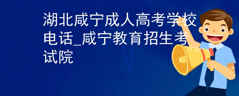 湖北咸宁成人高考学校电话_咸宁教育招生考试院