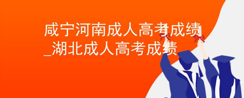 咸宁河南成人高考成绩_湖北成人高考成绩