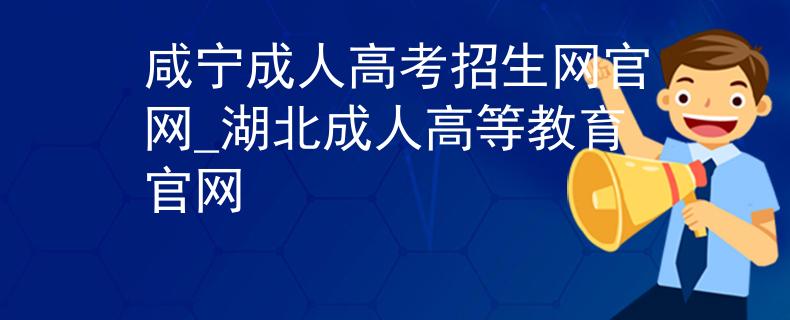 咸宁成人高考招生网官网_湖北成人高等教育官网