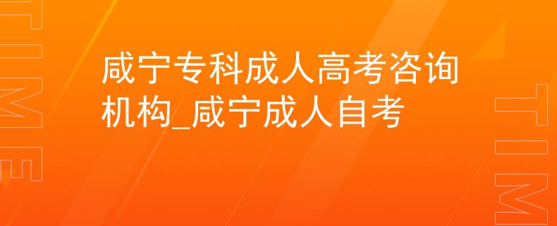 咸宁专科成人高考咨询机构_咸宁成人自考