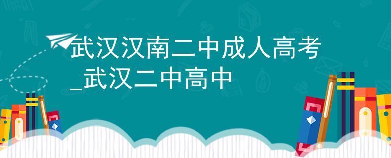 武汉汉南二中成人高考_武汉二中高中