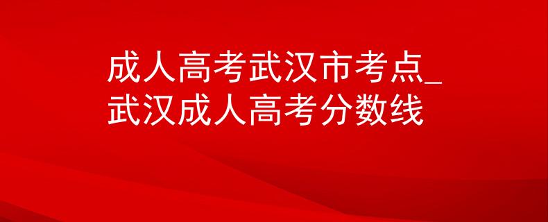 成人高考武汉市考点_武汉成人高考分数线