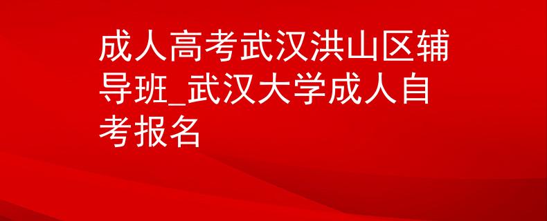 成人高考武汉洪山区辅导班_武汉大学成人自考报名