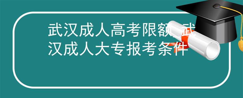 武汉成人高考限额_武汉成人大专报考条件