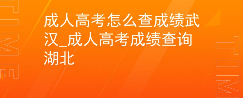 成人高考怎么查成绩武汉_成人高考成绩查询湖北