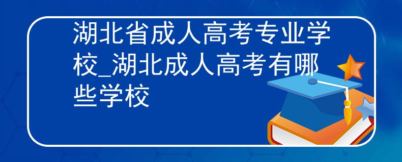 湖北省成人高考专业学校_湖北成人高考有哪些学校