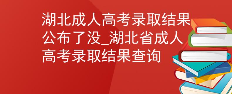 湖北成人高考录取结果公布了没_湖北省成人高考录取结果查询