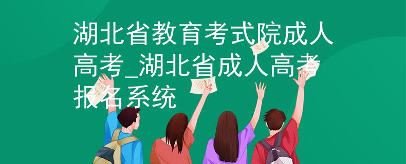 湖北省教育考式院成人高考_湖北省成人高考报名系统