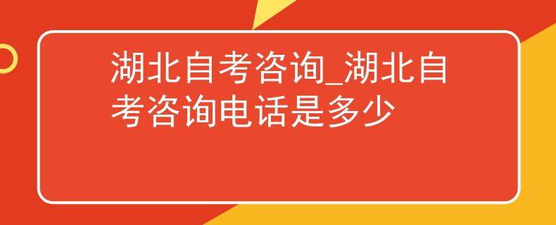 湖北自考咨询_湖北自考咨询电话是多少