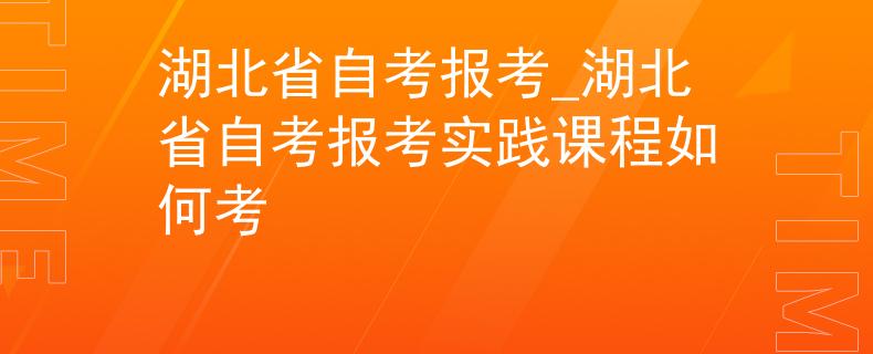 湖北省自考报考_湖北省自考报考实践课程如何考