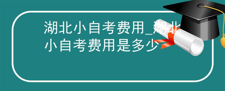 湖北小自考费用_湖北小自考费用是多少