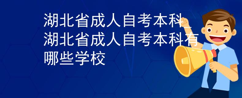 湖北省成人自考本科_湖北省成人自考本科有哪些学校