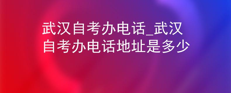 武汉自考办电话_武汉自考办电话地址是多少
