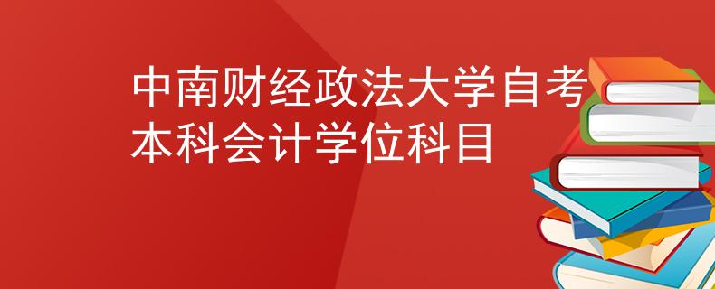 中南财经政法大学自考本科会计学位科目