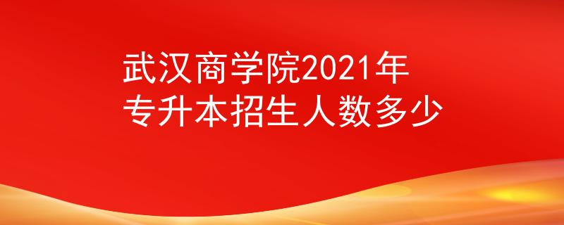 武汉商学院2021年专升本招生人数多少 武汉商学院2021年专升本招生人数多少