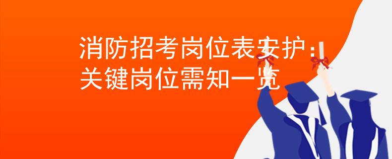 消防招考岗位表安护：关键岗位需知一览