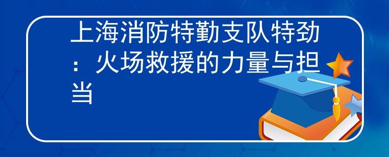 上海消防特勤支队特劲：火场救援的力量与担当