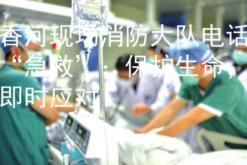 香河现场消防大队电话“急救”：保护生命，即时应对！